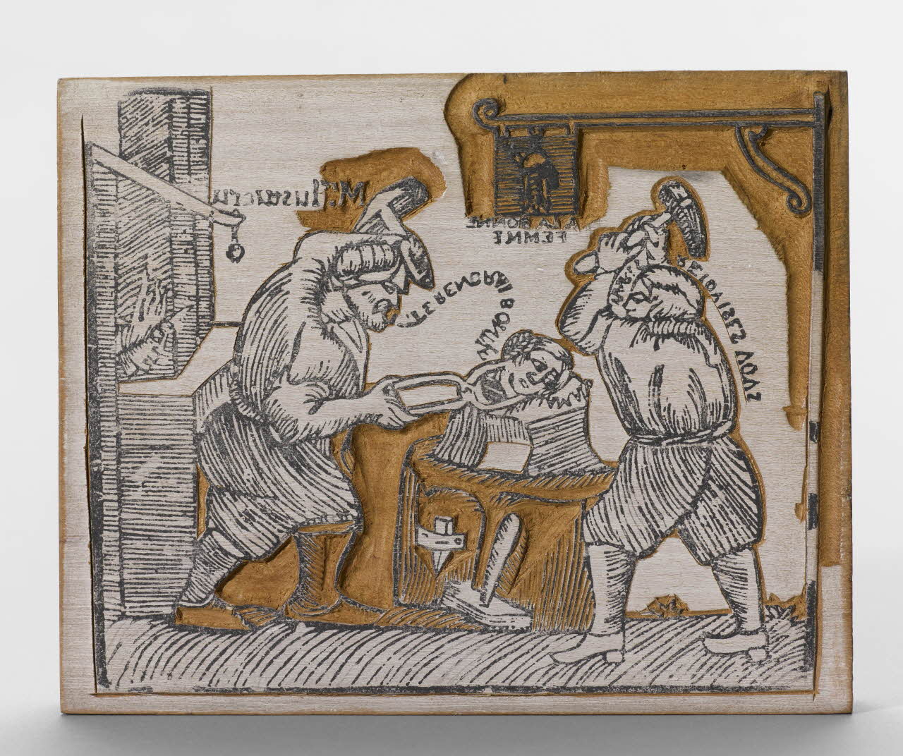 bois d'impression Lustucru façonnant une tête de femme 1970.121.8 Photo RMN-Grand Palais (Mucem)