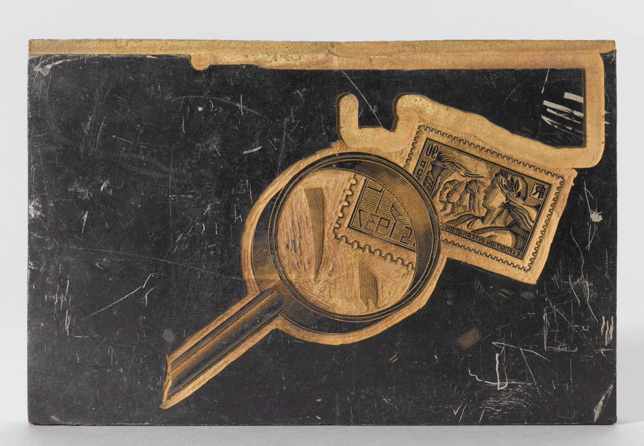 Bastard, P. bois d'impression Loupe et timbre 1937 1970.123.13 Photo RMN-Grand Palais (Mucem)