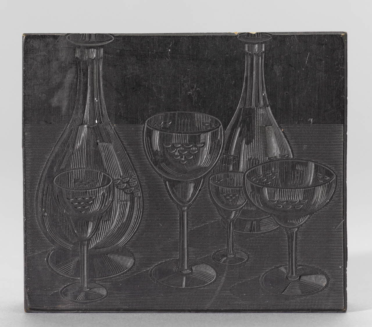 bois d'impression Verres et carafes 1970.123.21 Photo RMN-Grand Palais (Mucem)
