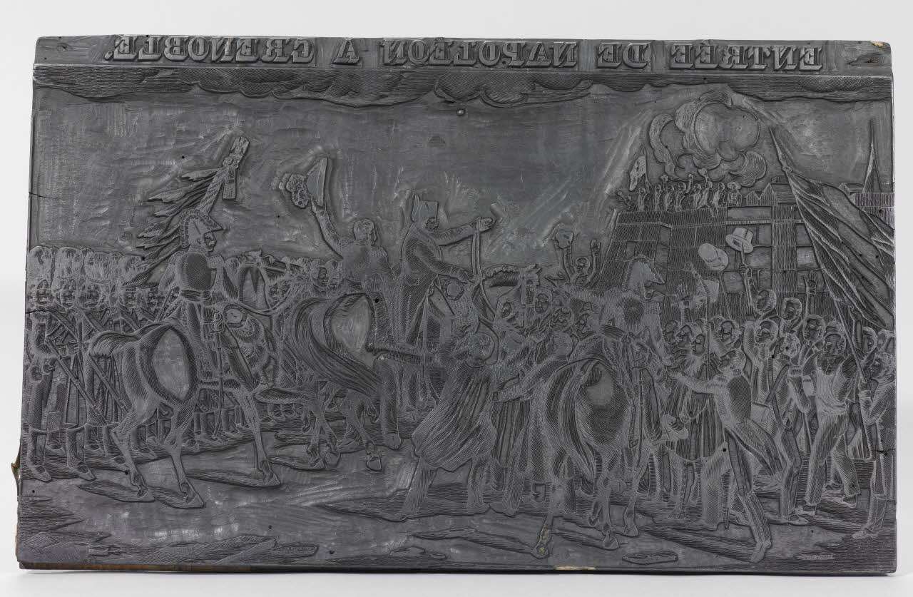 bois d'impression ENTREE DE NAPOLEON A GRENOBLE 1986.53.18 Photo RMN-Grand Palais (Mucem)