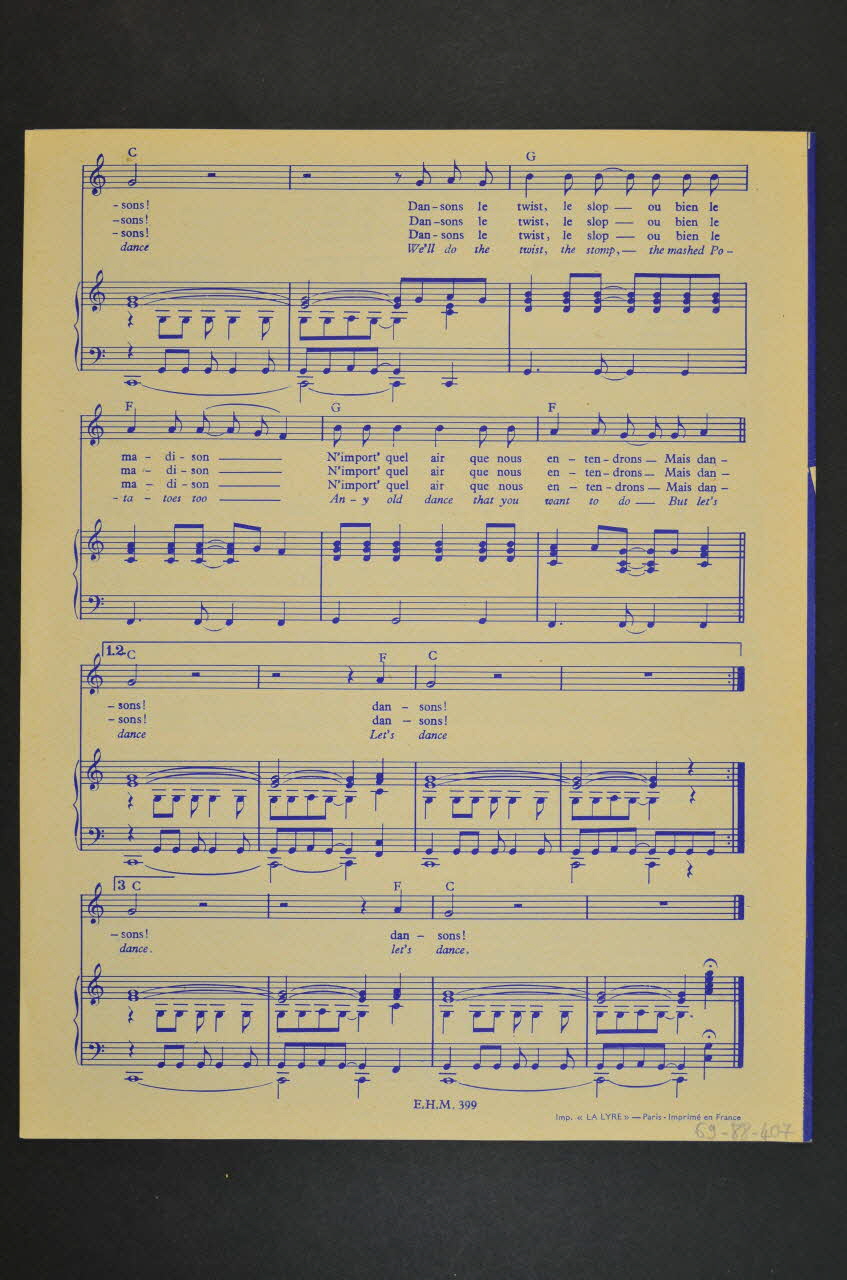 chanson petit format 1969.88.407 Photo Mucem