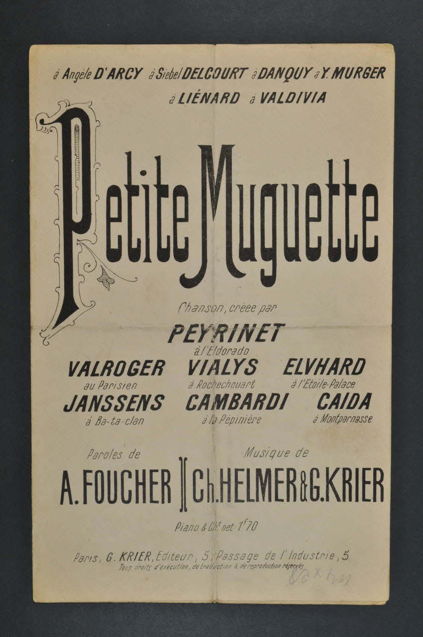 chanson petit format 1971.33.218 Photo Mucem