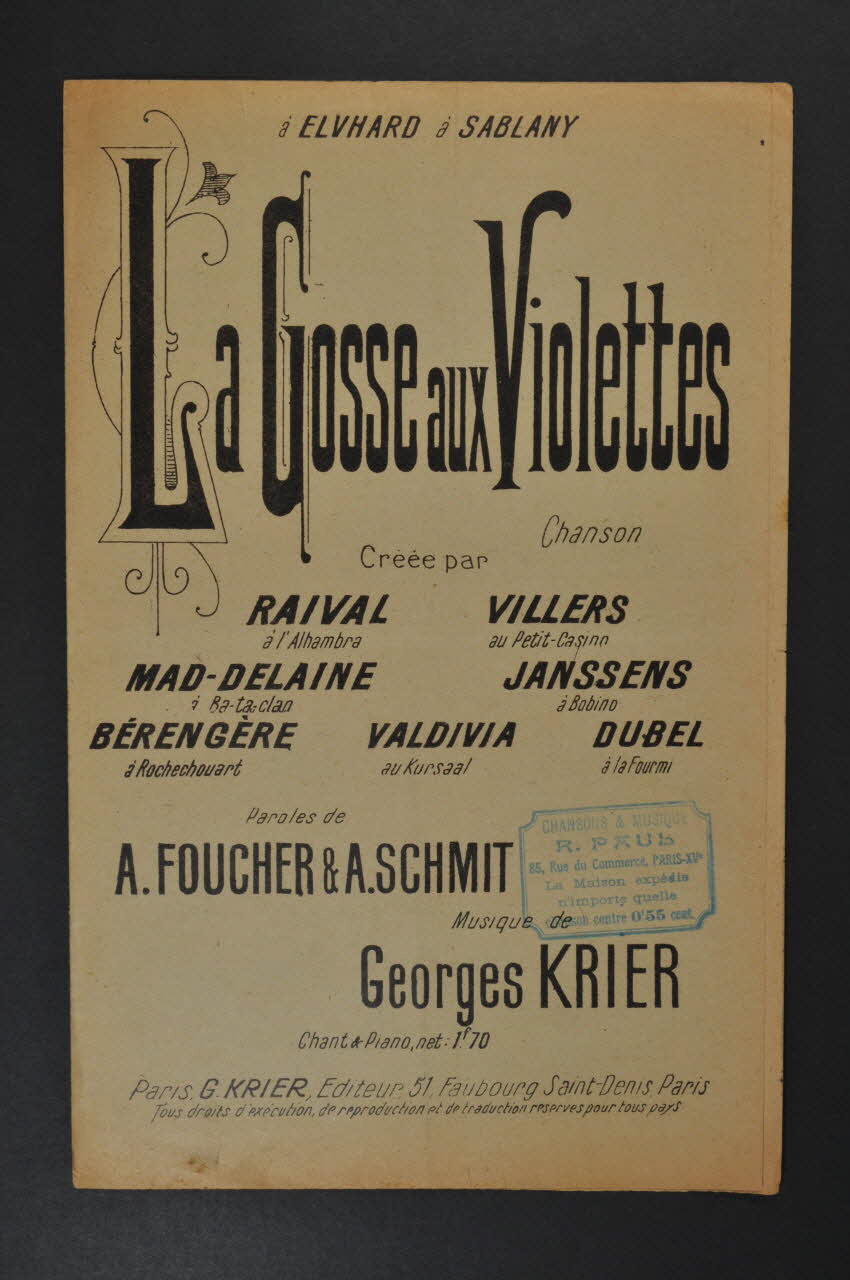 chanson petit format 1971.33.219 Photo Mucem