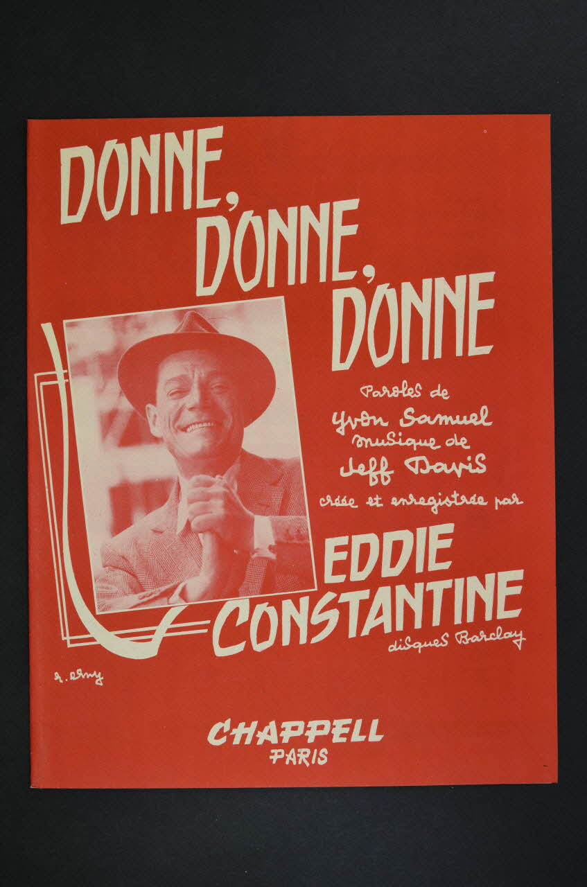 Yvon Samuel ; Jeff Davis ; Eddie Constantine ; Chappell S.A.; chanson partition de musique 1959 1969.88.417 Photo Mucem