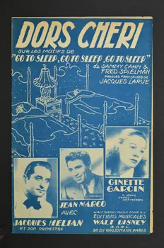 Fred Spielman ; Sammy Cahn ; Jacques Larue ; Jacques Hélian ; Jean Marco ; Ginette Garcin ; Walt Disney Editions chanson petit format 1950 1969.88.419  Photo Mucem