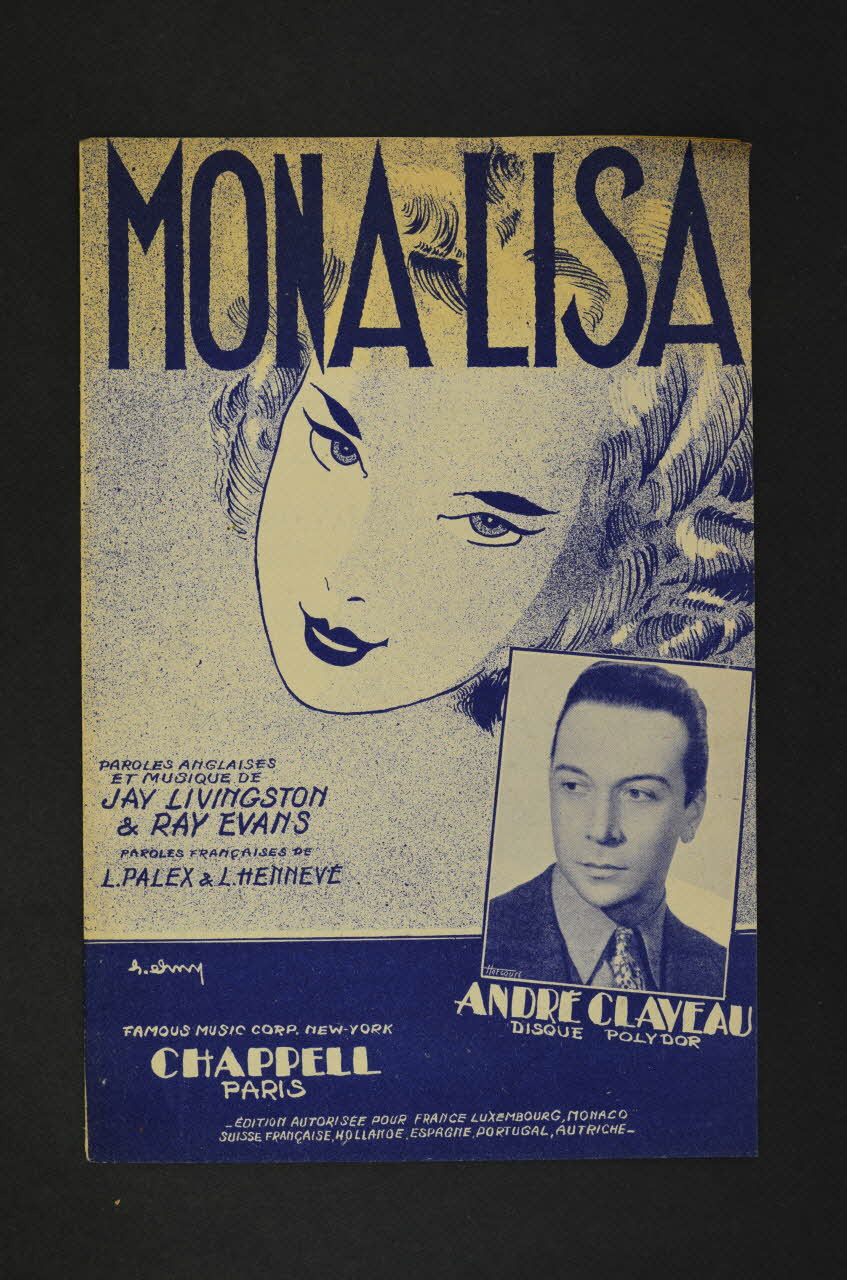 Louis Hennevé ; Louis Palex ; Jay Livingston ; Ray Evans ; André Claveau ; Chappell; chanson petit format 1949 1971.33.256 Photo Mucem