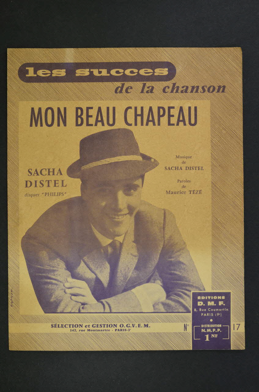 Maurice Tézé ; Sacha Distel ; D.M.F chanson petit format 1960 1971.33.261 Photo Mucem