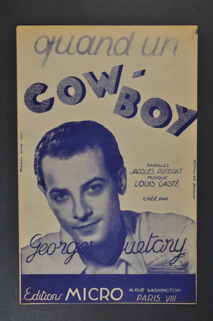 partition de musique petit format 1971.33.274 Photo Mucem