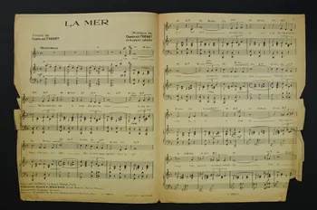 Albert Lasry ; Charles Trénet ; Renée Lebas ; Roland Gerbeau ; Raoul Breton chanson petit format 1945 1971.33.276 Photo Mucem