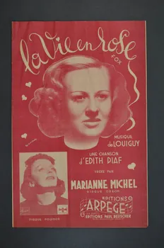 Louiguy ; Edith Piaf ; Marianne Michel ; Paul Beuscher chanson petit format 1947 1971.33.298  Photo Mucem