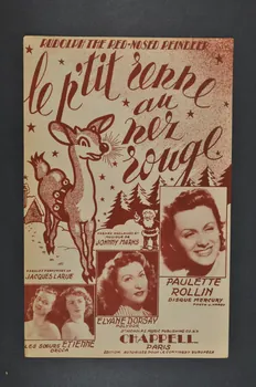 Johnny Marks ; Jacques Larue ; Paulette Rollin ; Eliane Dorsay ; Les Soeurs Etienne; ; Chappell; chanson petit format Île-de-France, France 1949 1971.33.317 Photo Mucem