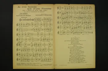 Leo Robin ; Richard A. Whiting ; Jacques Bataille-Henri ; Maurice Chevalier ; Chappell S.A.; chanson petit format 1930 1969.88.490  Photo Mucem