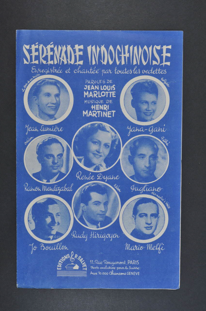 Henri Martinet ; Jean-Louis Marlotte ; éditions Salvet chanson petit format 1944 1971.33.321 Photo Mucem