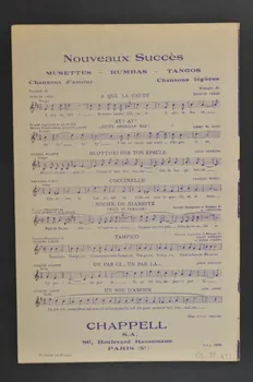 partition de musique petit format 1969.88.493 Photo Mucem