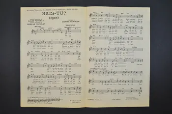 Dorcas Cochran ; Lionel Newman ; Louis Poterat ; Tino Rossi ; André Claveau ; France-Mélodie chanson petit format 1948 1971.33.326 Photo Mucem
