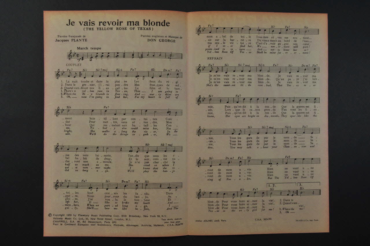 partition de musique petit format 1969.88.501 Photo Mucem