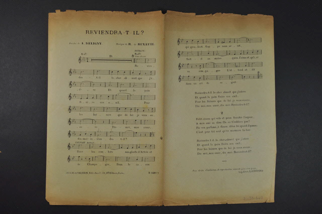 chanson petit format 1971.33.340 Photo Mucem