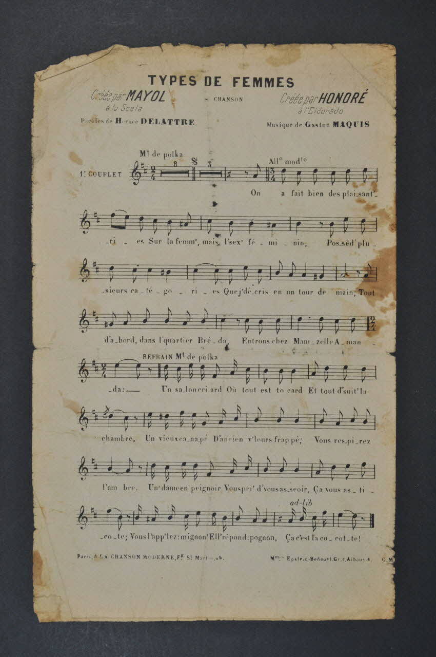 chanson petit format 1971.33.352 Photo Mucem
