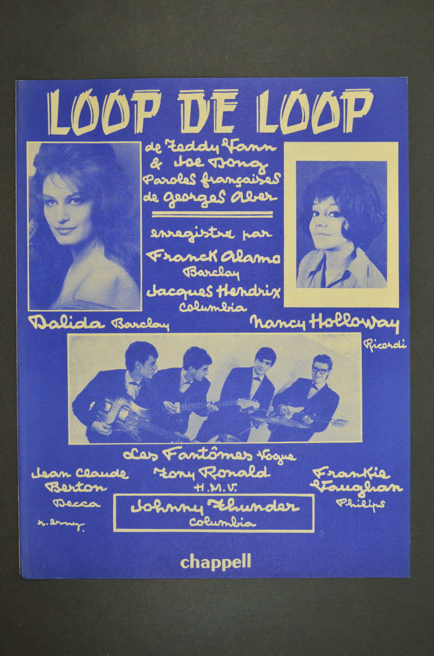 Teddy Vann ; Joe Dong ; Georges Aber ; Dalida ; Nancy Holloway ; Les Fantômes ; Chappell S.A.; chanson petit format 1962 1969.88.517 Photo Mucem
