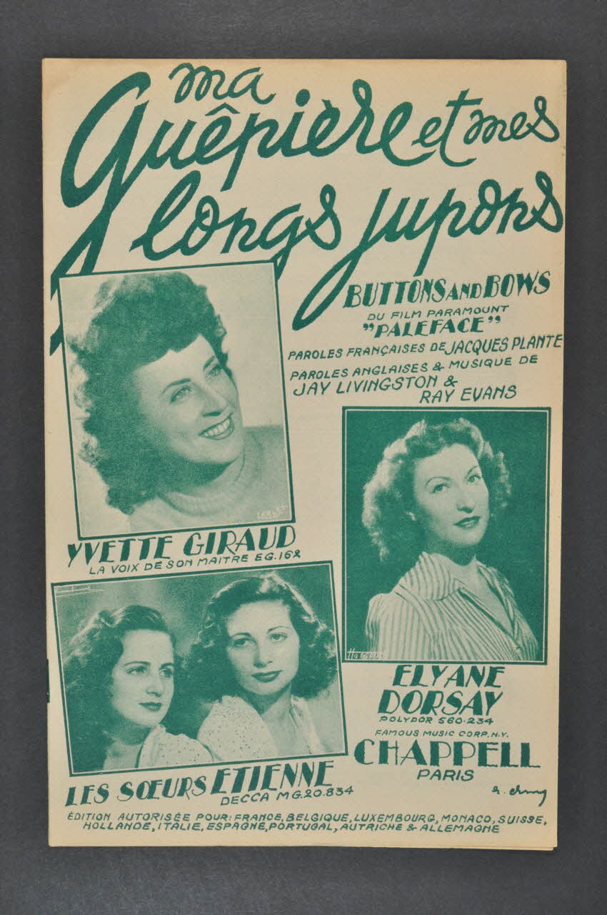 partition de musique petit format 1969.88.524 Photo Mucem