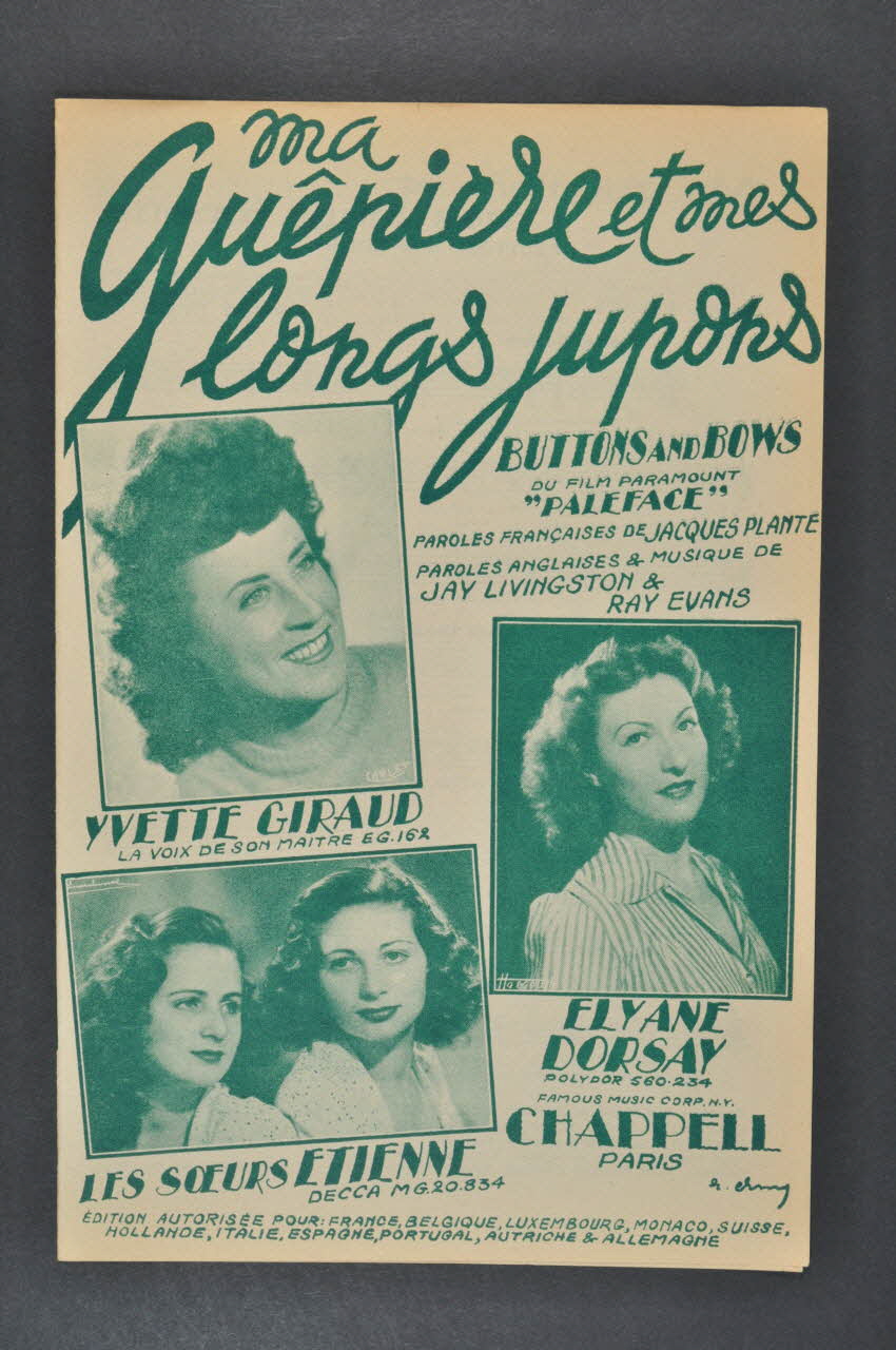 partition de musique petit format 1969.88.525 Photo Mucem