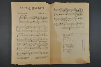 Pierre Arezzo ; Pierre Chapelle ; Aux Mélodies Nouvelles chanson petit format 1911 1971.33.388 Photo Mucem