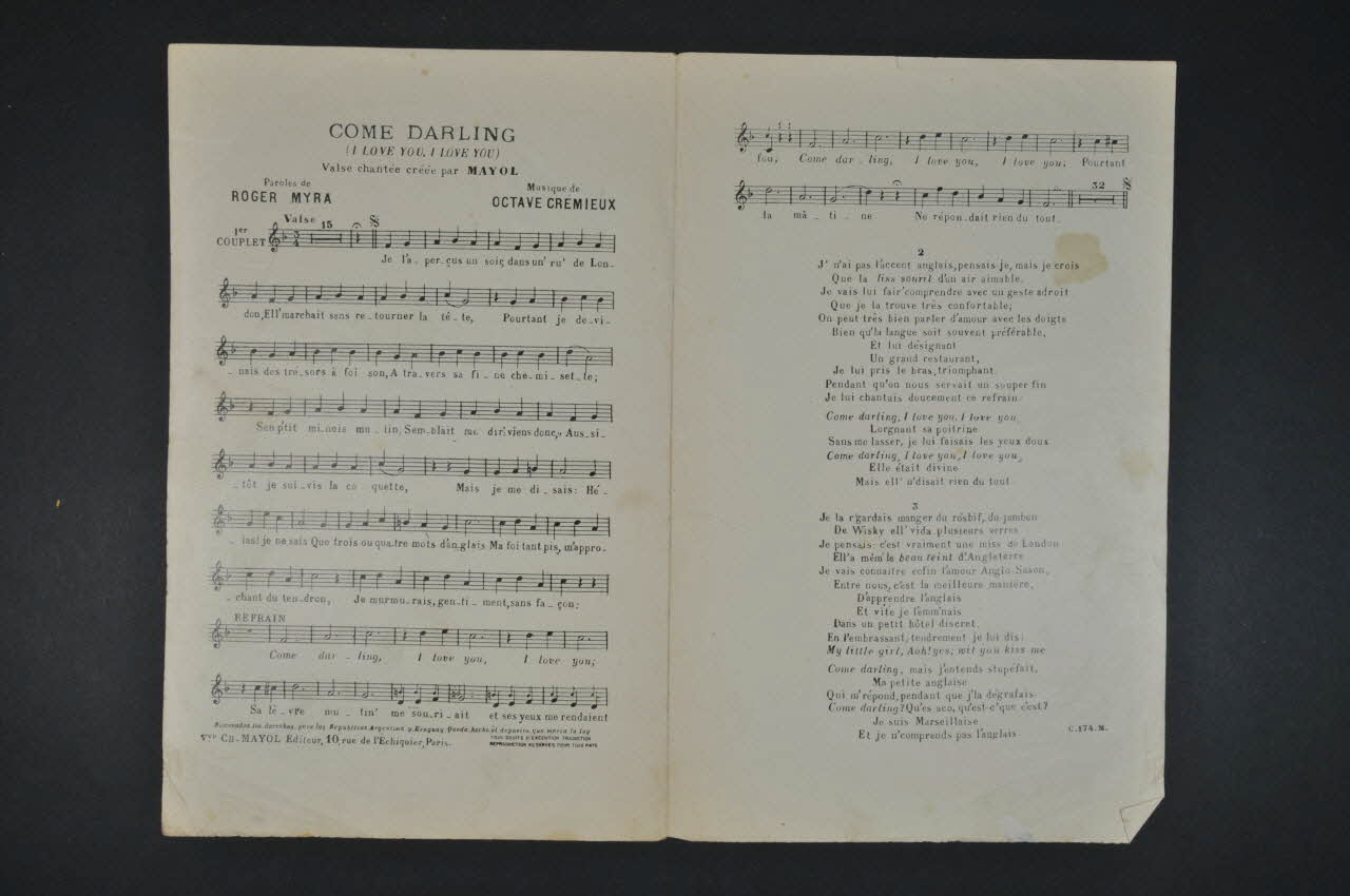 chanson petit format 1971.33.42  Photo Mucem