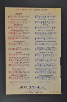 partition de musique petit format 1969.88.546 Photo Mucem
