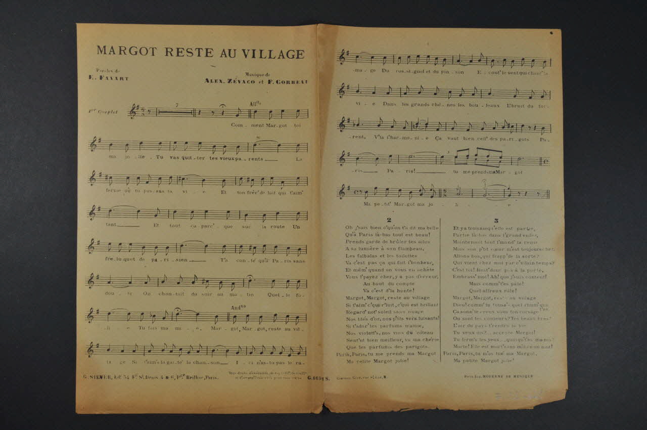 chanson petit format 1971.33.439 Photo Mucem