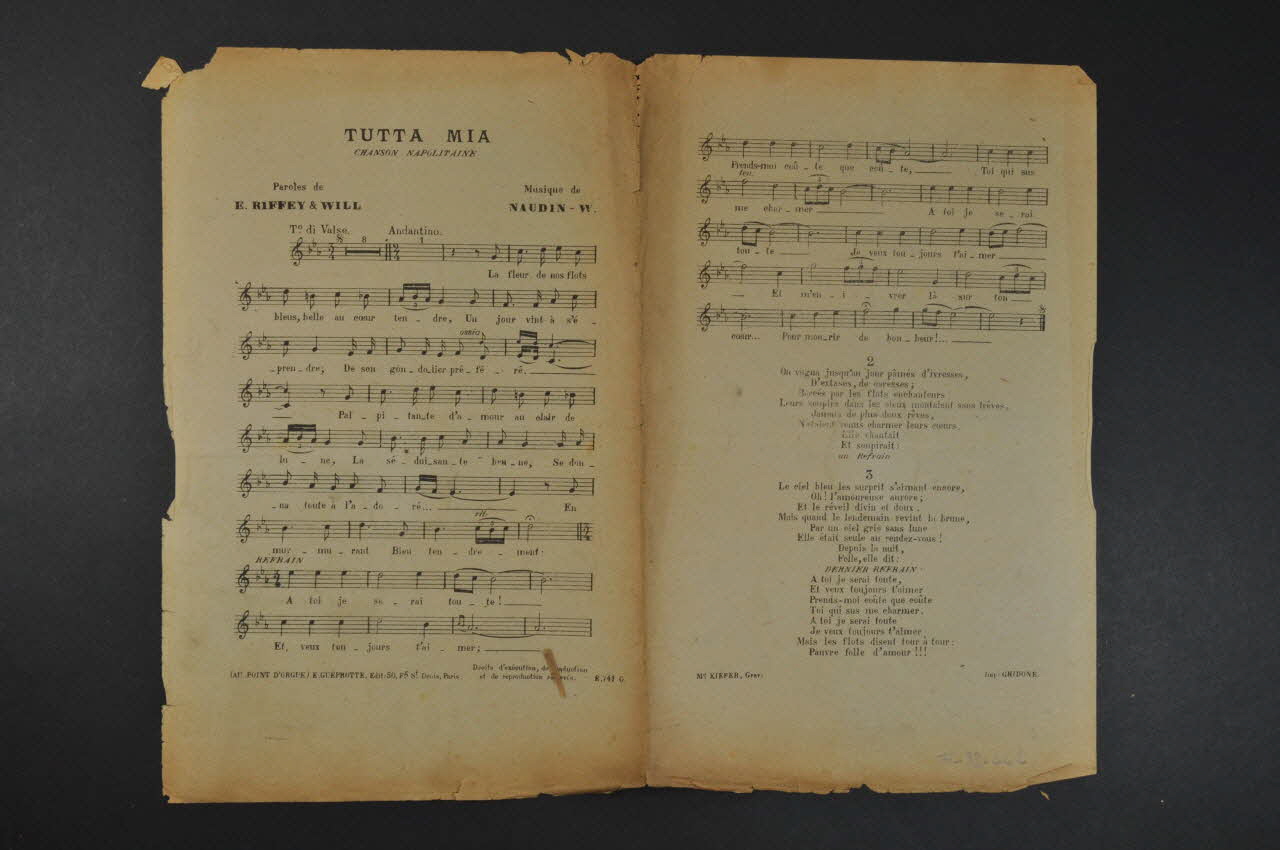 chanson petit format 1971.33.442 Photo Mucem