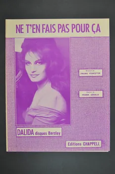 Franck Gérald ; Frank Forester ; Dalida ; Chappell S.A.; chanson petit format 1964 1969.88.573  Photo Mucem