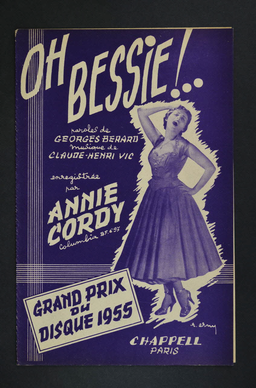 Georges Bérard ; Claude-Henri Vic ; Annie Cordy ; Chappell S.A.; chanson petit format 1954 1969.88.583 Photo Mucem