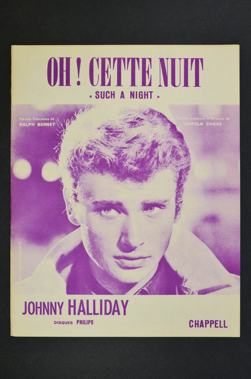 Ralph Bernet ; Lincoln Chase ; Johnny Hallyday ; Chappell S.A.; chanson petit format 1954 1969.88.584 Photo Mucem