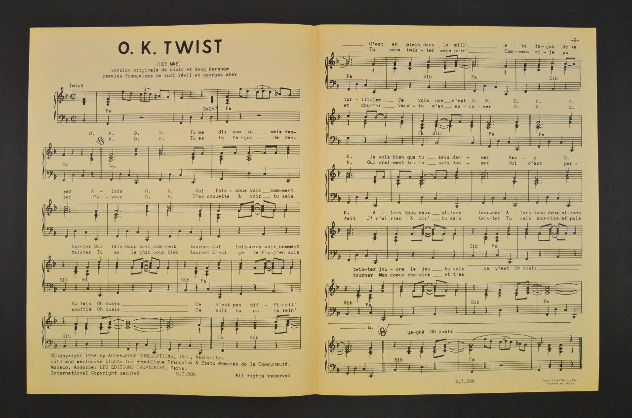 chanson petit format 1969.88.588  Photo Mucem