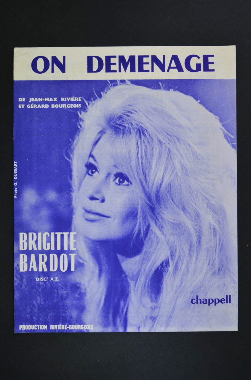 Jean-Max Rivière ; Gérard Bourgeois ; Brigitte Bardot ; Chappell S.A.; chanson petit format 1966 1969.88.589 Photo Mucem