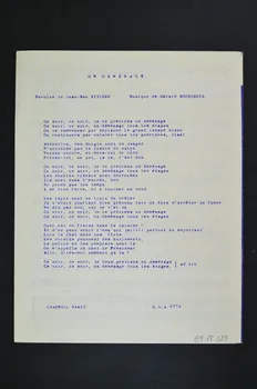 Jean-Max Rivière ; Gérard Bourgeois ; Brigitte Bardot ; Chappell S.A.; chanson petit format 1966 1969.88.589 Photo Mucem