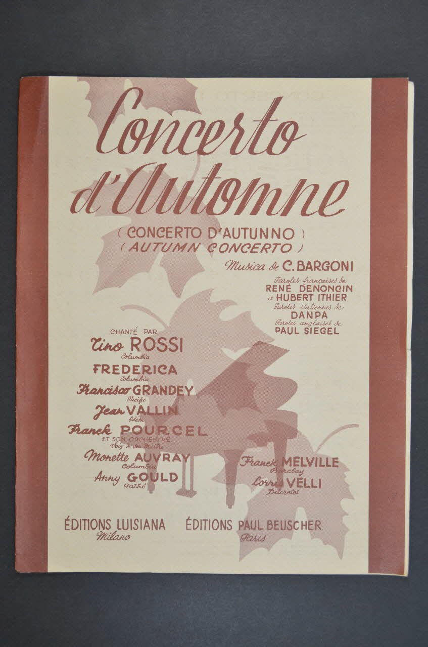 chanson petit format 1969.88.59 Photo Mucem