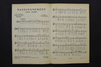 Mendes ; Marf Mascheroni ; François Llenas ; Claude Robin ; Guy Marly ; Chappell S.A.; chanson petit format 1954 1969.88.602 Photo Mucem