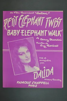 Guy Bertret ; Henry Mancini ; Dalida ; Famous Chappell; chanson petit format 1962 1969.88.607  Photo Mucem