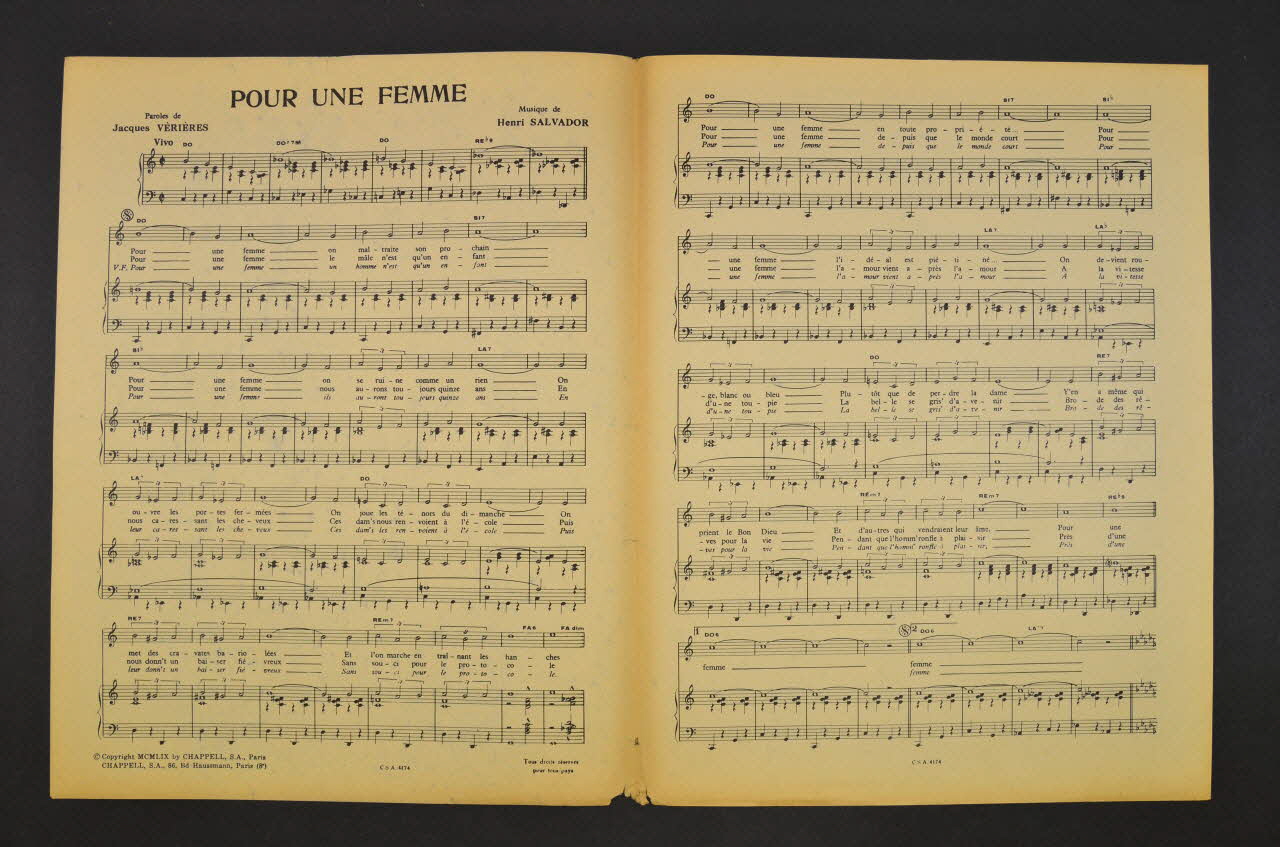 chanson petit format 1969.88.622 Photo Mucem