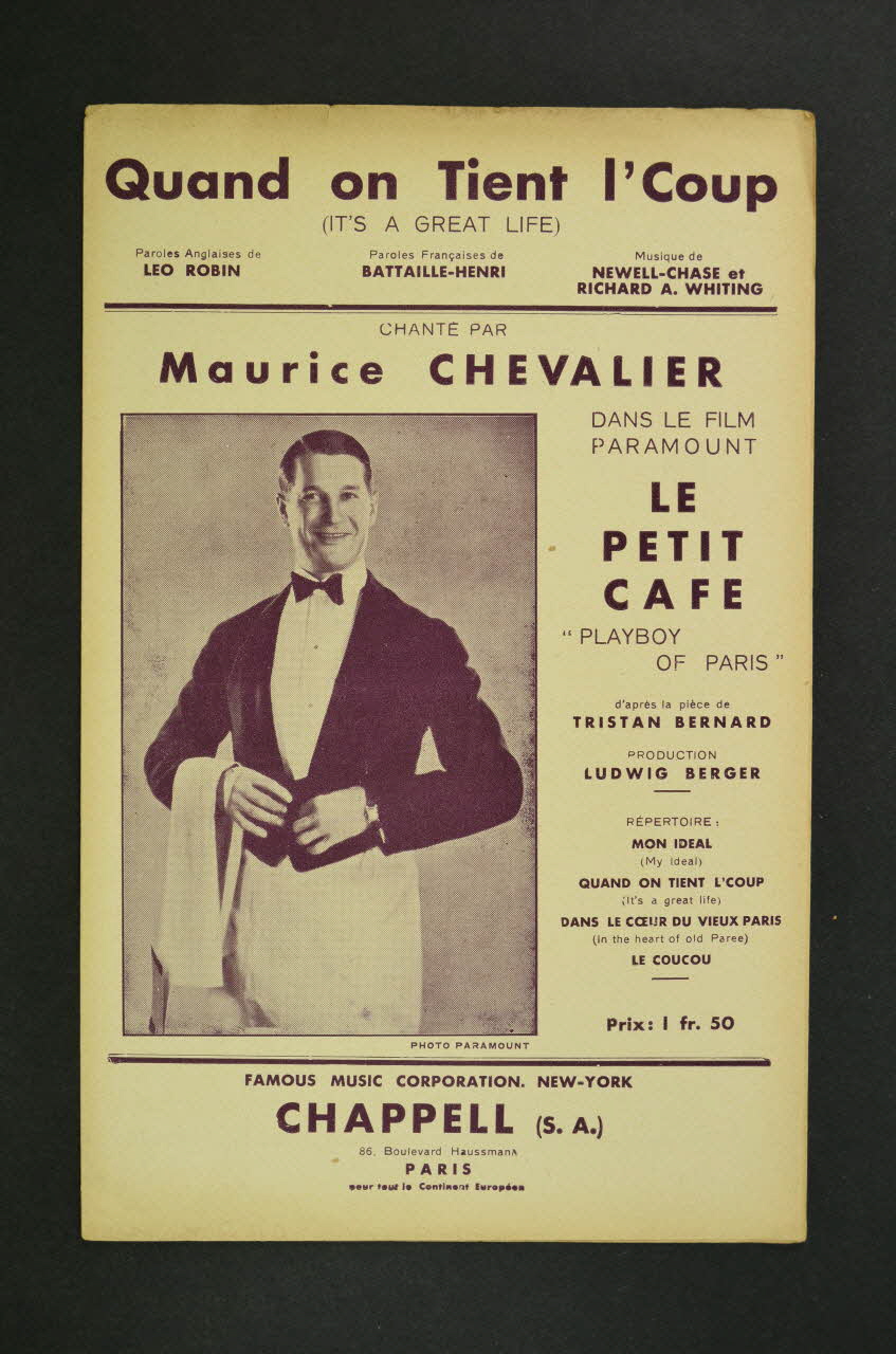 chanson petit format 1969.88.637 Photo Mucem