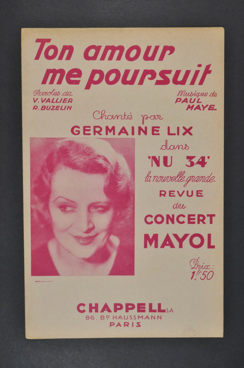 partition de musique petit format 1969.88.683 Photo Mucem