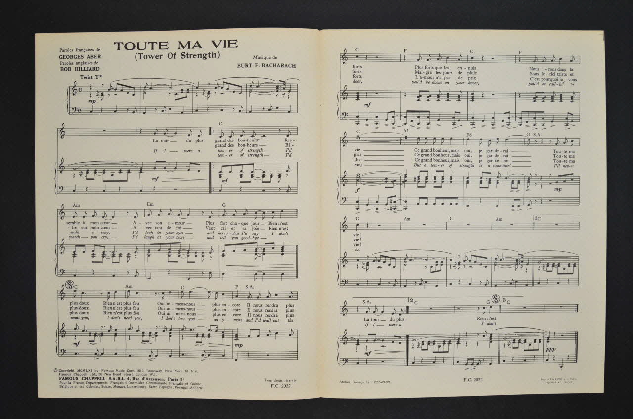 partition de musique petit format 1969.88.685 Photo Mucem