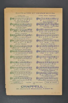 partition de musique petit format 1969.88.69 Photo Mucem