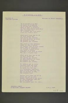 partition de musique petit format 1969.88.693 Photo Mucem