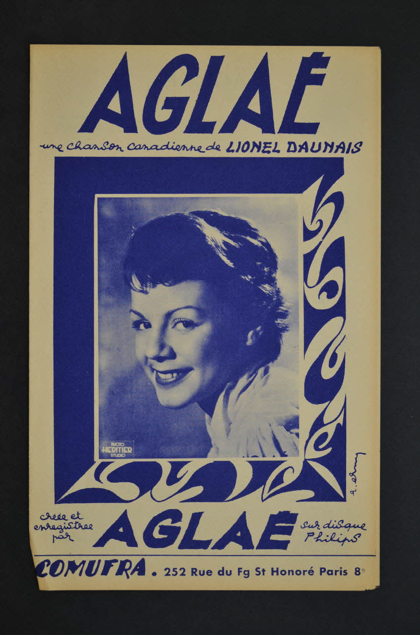 Lionel Daunais ; Aglaé ; Co.Mu.Fra chanson petit format 1953 1969.88.708 Photo Mucem