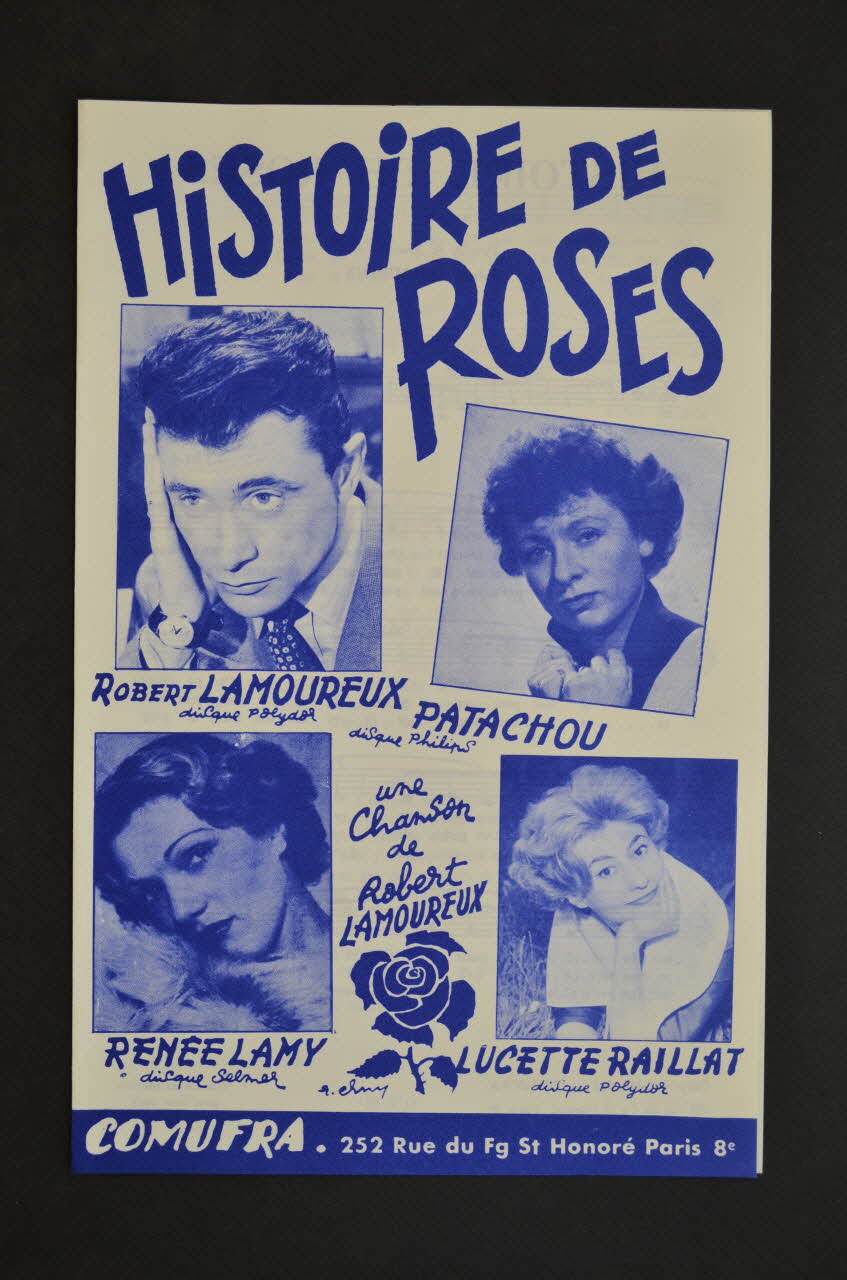Robert Lamoureux ; Patachou ; Renée Lamy ; Lucette Raillat ; Co.Mu.Fra chanson petit format 1951 1969.88.715 Photo Mucem