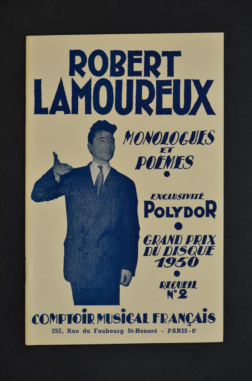 Robert Lamoureux ; Co.Mu.Fra MONOLOGUE petit format 1957 1969.88.720 Photo Mucem
