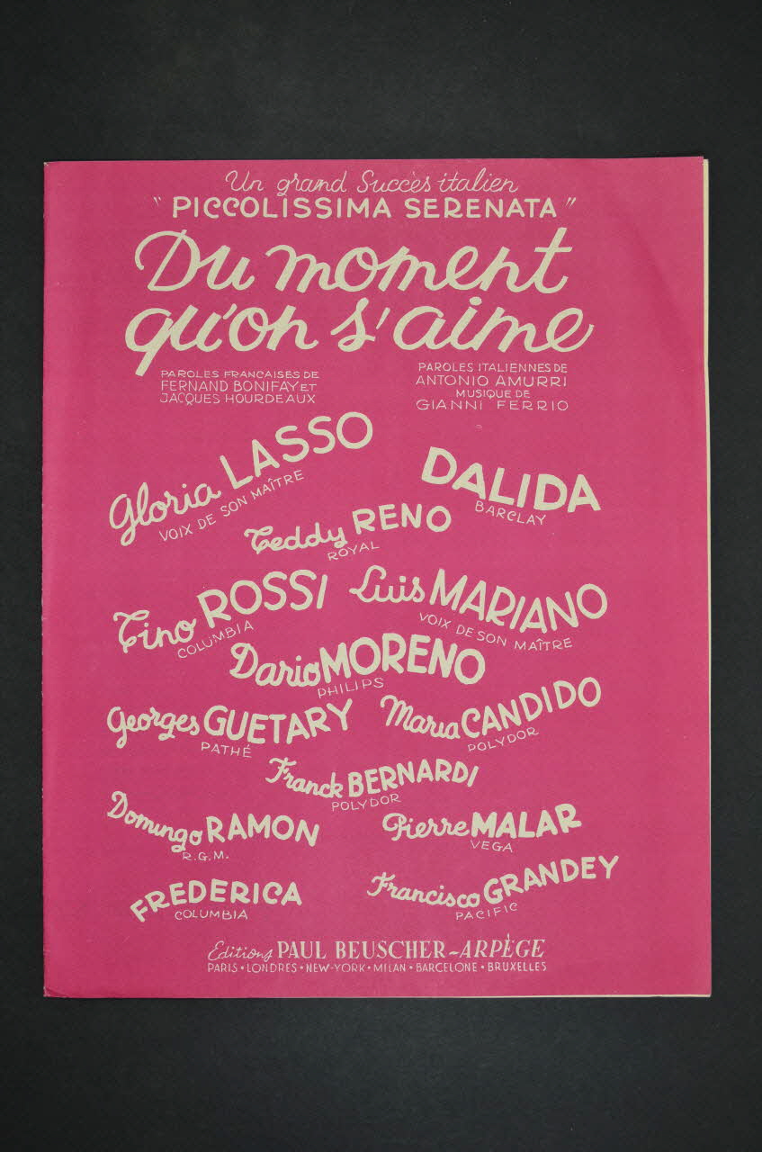 partition de musique petit format 1969.88.74 Photo Mucem