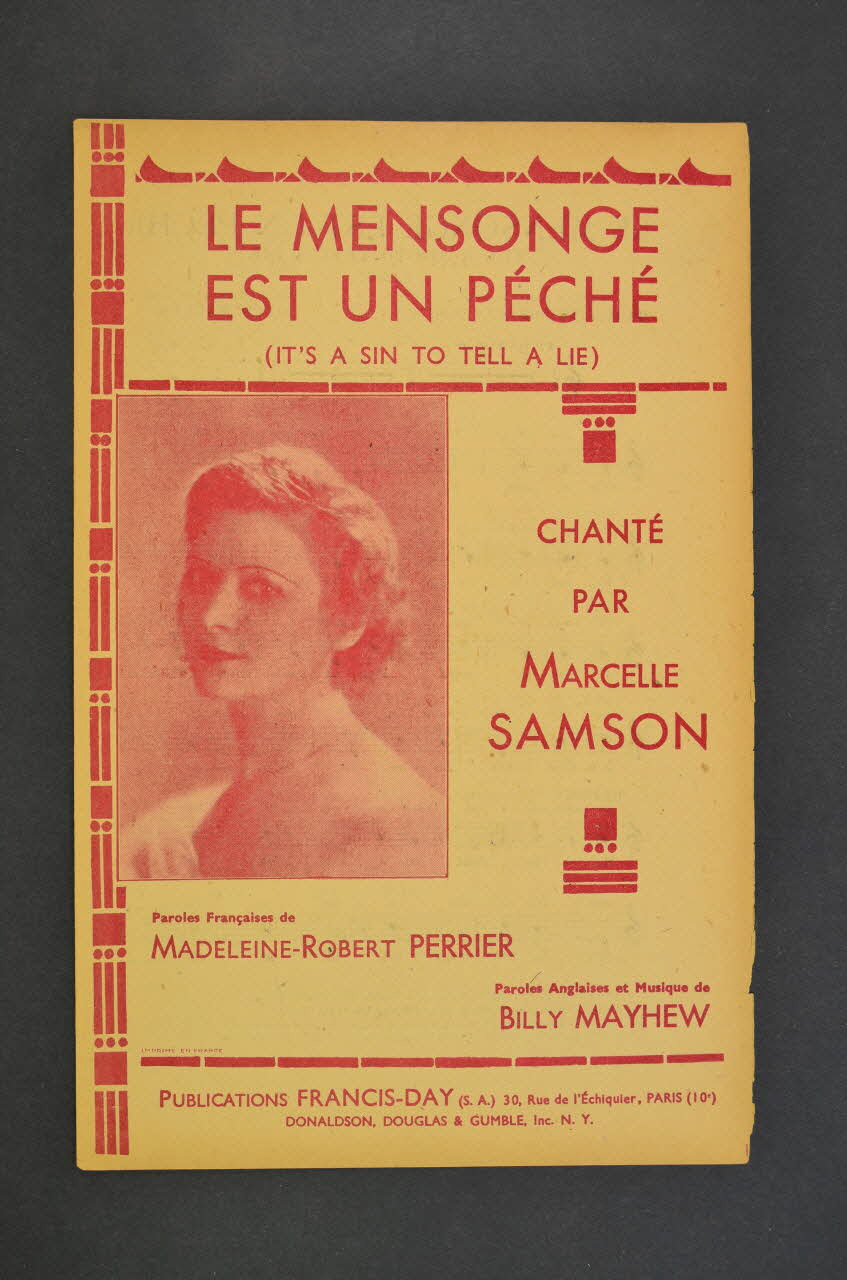 partition de musique petit format 1969.88.779 Photo Mucem